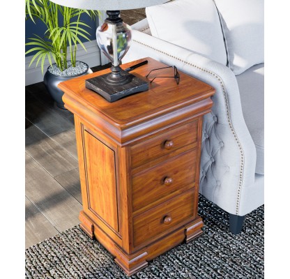 La Reine Mahogany Bedside Cabinet with Four Drawers